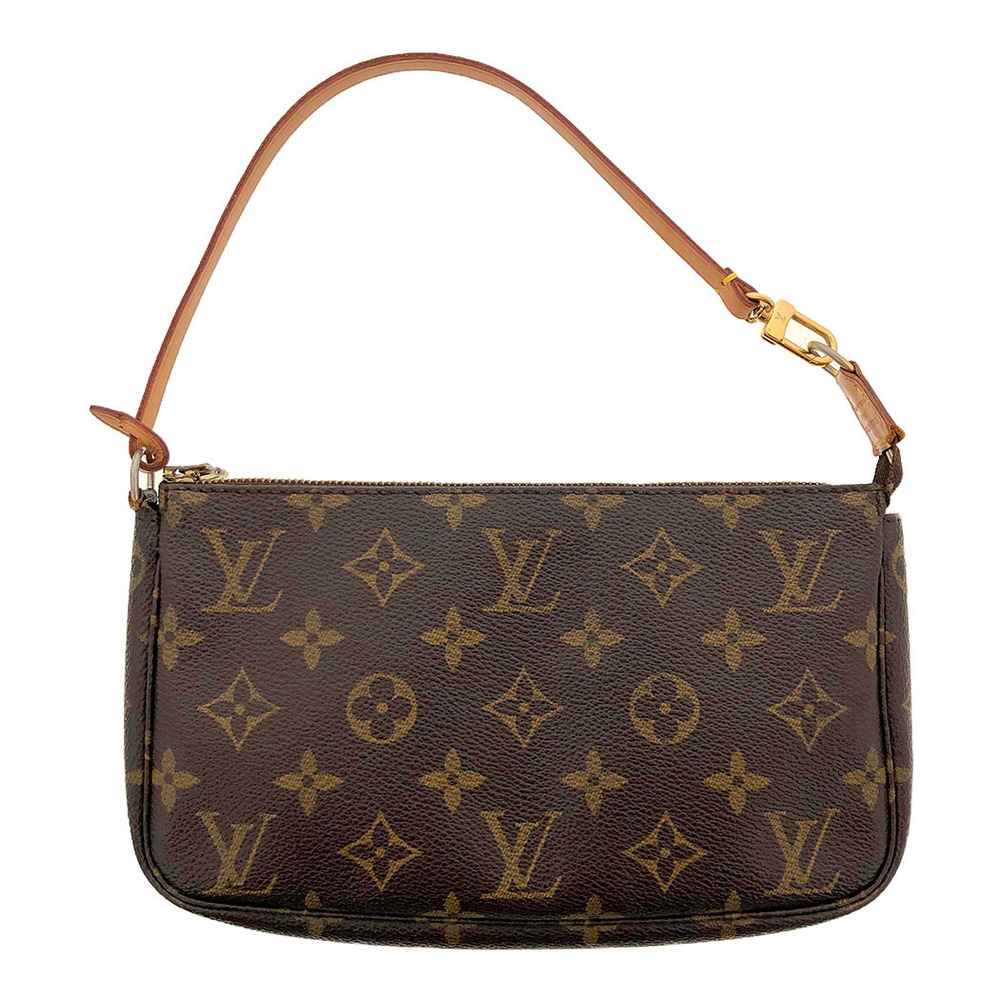 Louis Vuitton Pochette Monogram Mini Handbag Brown Accessory Pouch
